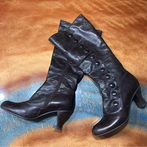 Miz Mooz Brown Leather Knee-High Boots